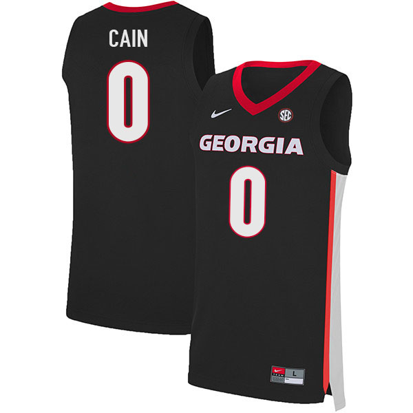 Men #0 Blue Cain Georgia Bulldogs College Basketball Jerseys Stitched Sale-Black - Click Image to Close